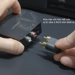 Jack 3.5 ra 2 AV nhân đồng mạ vàng 24K - 3.5mm female to 2 RCA male jack plug