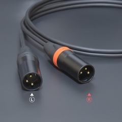 Dây 3.5 sang 2 đầu canon đực chuyển âm thanh từ Laptop Smartphone sang Loa kiểm âm Mixer - 3.5mm to 2 XLR male cable