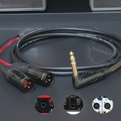 Jack 6 ly ra canon DIY 0.5 đến 5 mét - 6.35mm to 2 XLR male stereo cable