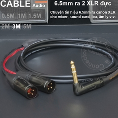 Jack 6 ly ra canon DIY 0.5 đến 5 mét - 6.35mm to 2 XLR male stereo cable