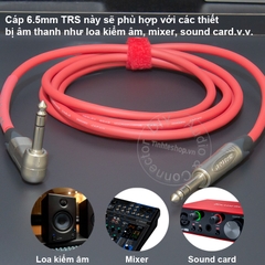 Dây balanced 6.5mm TRS cắm cho Mixer Sound card Loa kiểm âm - DIY 6.35mm stereo cable MOGAMI 2549
