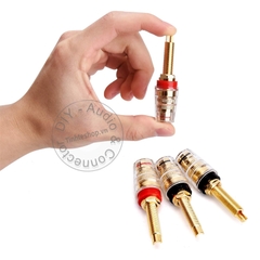 Cọc loa bắp chuối chuôi dài 4 chiếc - Banana plug socket connector