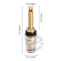 Cọc loa bắp chuối chuôi dài 4 chiếc - Banana plug socket connector
