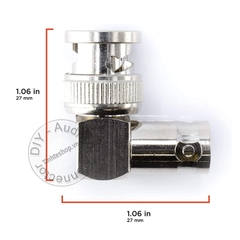 Jack BNC đực cái vuông góc - BNC SDI male to female 90 degree square head