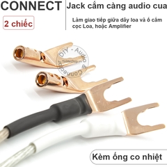2 chiếc - Jack loa càng cua đồng OFC - Rắc càng cua đồng gài vào Loa Âm ly OD4mm