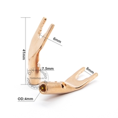 2 chiếc - Jack loa càng cua đồng OFC - Rắc càng cua đồng gài vào Loa Âm ly OD4mm