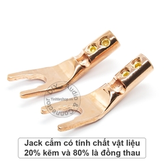 2 chiếc - Jack loa càng cua đồng OFC - Rắc càng cua đồng gài vào Loa Âm ly OD4mm