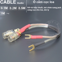 Càng cua sang bắp chuối 1 vế 0.1 đến 1 mét - DIY jack Y to banana socket