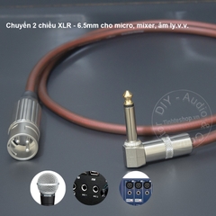 Dây micro canon đưc sang 6 ly DIY 0.2 đến 5 mét - XLR male to 6.35mm mono male microphone audio cable