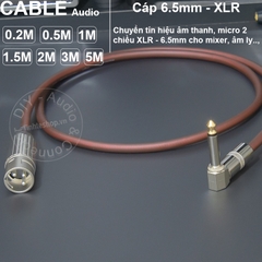 Dây micro canon đưc sang 6 ly DIY 0.2 đến 5 mét - XLR male to 6.35mm mono male microphone audio cable