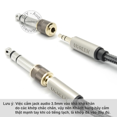 Đầu chuyển 6.5 sang 3.5mm stereo HIFI mạ rhodium - 6.35mm to 3.5mm adapter
