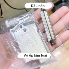 Đầu hàn DB37 cổng cái đồng mạ vang 24K kèm vỏ ốp kim loại - 24K Gold Plated Female D-SUB 37 Pin Plug Housing and Solder Head