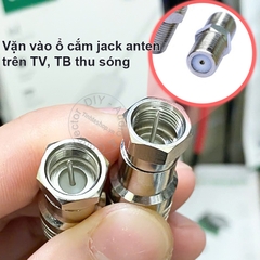 Đầu bấm jack anten F5 cho cáp RG11 - RG11 cable TV antenna plug