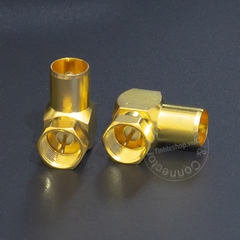 Jack anten TV clear key - Đầu đổi F5 đực sang TV 9.5mm đực bẻ góc