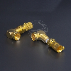 Đầu cắm F5 cho anten TV Đầu thu Truyền hình mặt đất kèm chuôi vặn - F5 male - female connector
