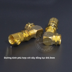 Đầu cắm F5 cho anten TV Đầu thu Truyền hình mặt đất kèm chuôi vặn - F5 male - female connector