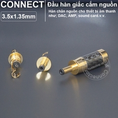 Jack cắm nguồn DC cho DAC AMP 5.5x2.1mm 5.5x2.5mm 3.5x1.35mm 4.0x1.7mm - Tin solder DC power jack for audio equipment