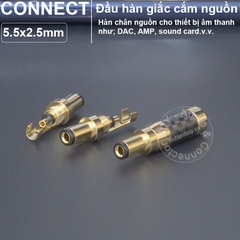 Đầu cắm nguồn DC cho DAC AMP 5.5x2.5mm - DC 5.5X2.5 power plug