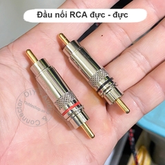 Đầu nối dây AV nhân đồng mạ vàng 24K 1 chiếc - RCA female to female jack plug