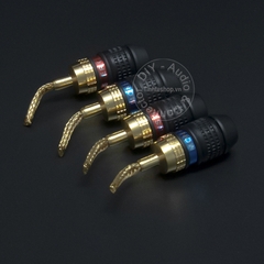 Jack mỏ chim mềm cắm cho Loa Âm ly 2mm mạ vàng 24K 4 chiếc - 2mm 24K Gold Plated Small Soft Amplifier Speaker Plug