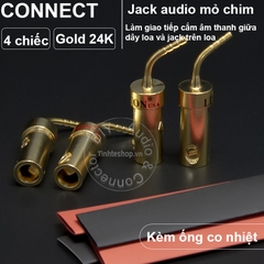 Jack càng cua cho Loa Âm ly 4 chiếc - Y-type audio jack for Speaker or Amplifier terminal