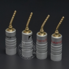 Rắc cắm loa mỏ chim nhân đồng mạ vàng 24K 4 chiếc - 24K 1.5mm gold-plated copper audio and speaker connectors 4PCS