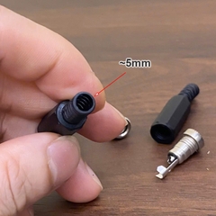 Jack nguồn DC cổng cái 5.5x2.1mm - DIY female DC power socket with serial connector for WiFi camera and computer monitor.