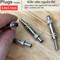 Jack nguồn DC 5.5x2.5mm khóa vặn ren