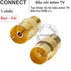 Đầu nối anten TV Đầu DVB T2 đực sang đực - RF male connector