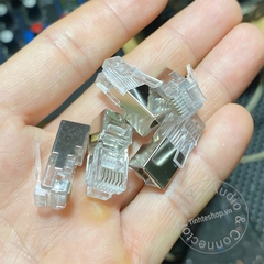 Đầu bấm RJ12 6P6C bọc sắt 1 chiếc - RJ12 STP network crimping head