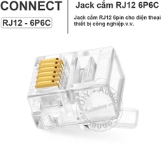 Jack cắm RJ9 bấm cáo tai nghe điện thoại bàn 1 chiếc - RJ9 4pin plug for phone headset
