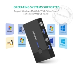 KVM VGA 2 port switch Ugreen 30357 - Bộ gộp cổng VGA 2 vào 1