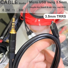 Cáp USB sang 3.5 3 nấc TRS Sạc nguồn Chạy dữ liệu chơi nhạc trên xe hơi