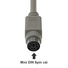 PS2 Keyboard to AT Converter - 6 pin Mini Din F to 5 pin Male - Dây mini DIN 5pin cái sang DIN 5pin đực