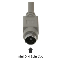 PS/2 to AT Keyboard Adapter (Mini Din 6 Male to Din 5 Female)