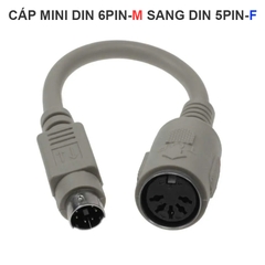 PS/2 to AT Keyboard Adapter (Mini Din 6 Male to Din 5 Female)