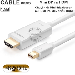 Cáp Mini displayport ra HDMI 4K Ugreen MD101 - Thunderbolt 2 to HDMI cable 4K@30Hz