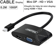 Cáp chuyển Mini Displayport sang HDMI VGA 20Cm Unitek Y-6328
