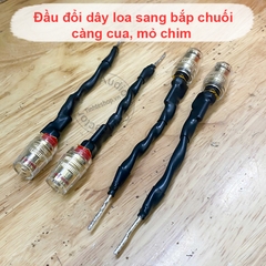 Càng cua sang bắp chuối 1 vế 0.1 đến 1 mét - DIY jack Y to banana socket
