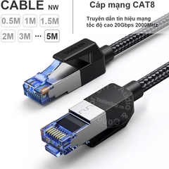Cáp mạng CAT8 40Gb Ugreen NW153 0.5 đến 20 mét - 40Gbps CAT8 Network Cable