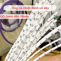 Số đánh dấu Dây mạng Dây điện -  Ống co nhiệt đã in số từ 2mm đến 6.5mm
