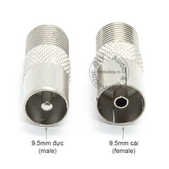 Jack cắm anten TV cổng cái kèm chuôi vặn F5 - PAL TV adapter female