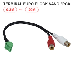 Edge Euroblock 5-Pin to 2-Channel RCA Audio Extraction Cable