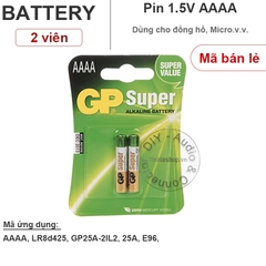 Pin AAAA GP 1.5V LR8D425 GP25A-2IL2 25A E96 MN2500 MX2500 N539-ND E96BP-2 - GP AAAA 1.5V alkaline battery
