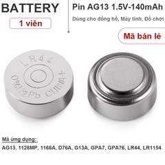PIN AG13 1128MP 1166A D76A G13A GPA7 GPA76 LR44 LR1154 Tianqiu 1.5V - 1 vỉ 10 viên