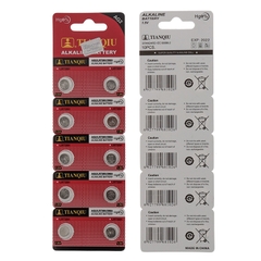 PIN AG2 LR726 LR59 SR726W SR726SW SR59 397 396 GP96A 196 Tianqiu 1.55V - 1 vỉ 10 viên - 1 vỉ 10 viên