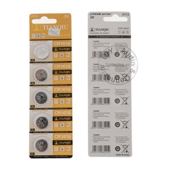 Pin cúc áo CR1616 DL1616 ECR1616 BR1616 DL1616B - Lithium battery 3V CR11616 Tianqiu 1 vỉ 5 viên