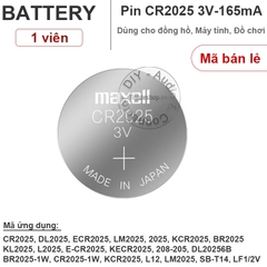 Pin CR2025 ECR2025 5003LC Maxell 3V  1 vỉ 5 viên - Lithium battery CR2025 for Watch Remote Bios computer