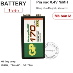 Pin sạc 8.4V 170mAh NiMH 17R8H 6L22 GP 1 viên - 9V NiMH rechargeable battery 170mAh