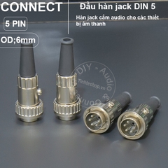 Jack DIN 7pin văn ren cho âm ly Châu Âu - 7-pin audio plug for European amplifier
